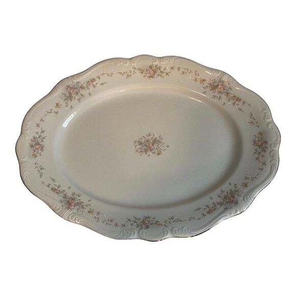 Johann Haviland Bavaria Germany Floral Splendor Platter 13" x 9 3/4" - Picture 1 of 8